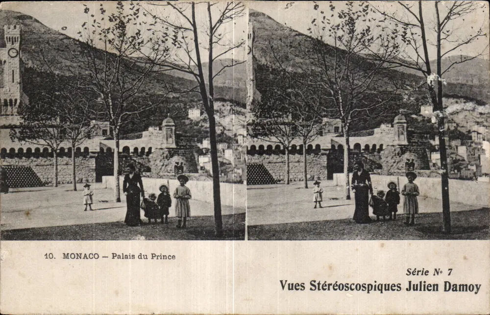 Monaco — Palast des Prinzen — Stereoskopische Ansichten Julien Damoy, Serie Nr. 7 - Vorderseite
