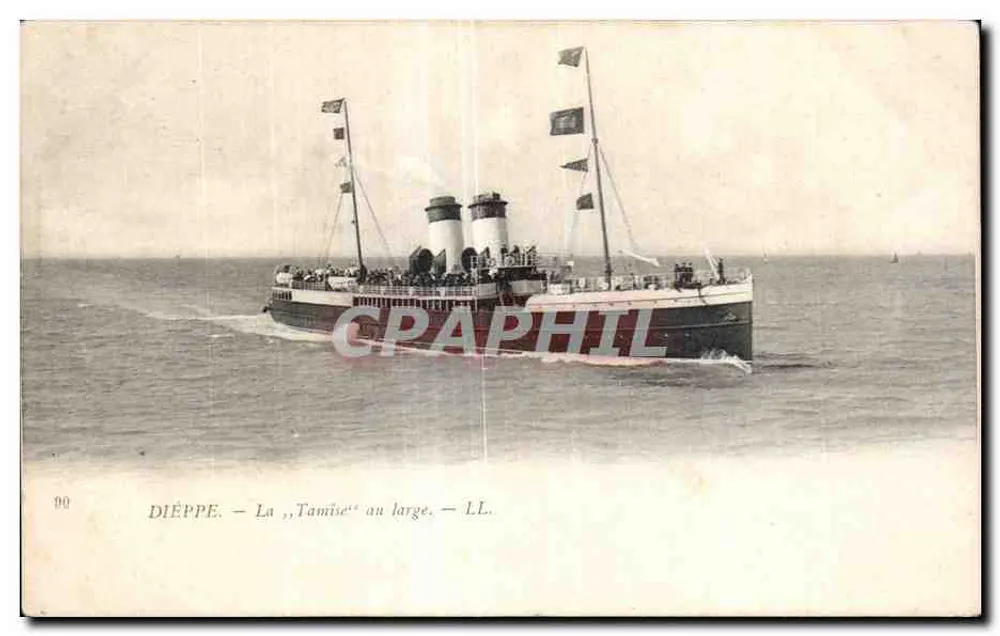 Diéppe — A „Tamise“ no mar aberto — LL. - Frente