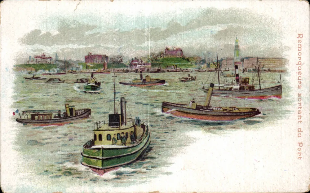 Remorqueurs sortant du Port — vue portuaire — éditeur non visible - Frente