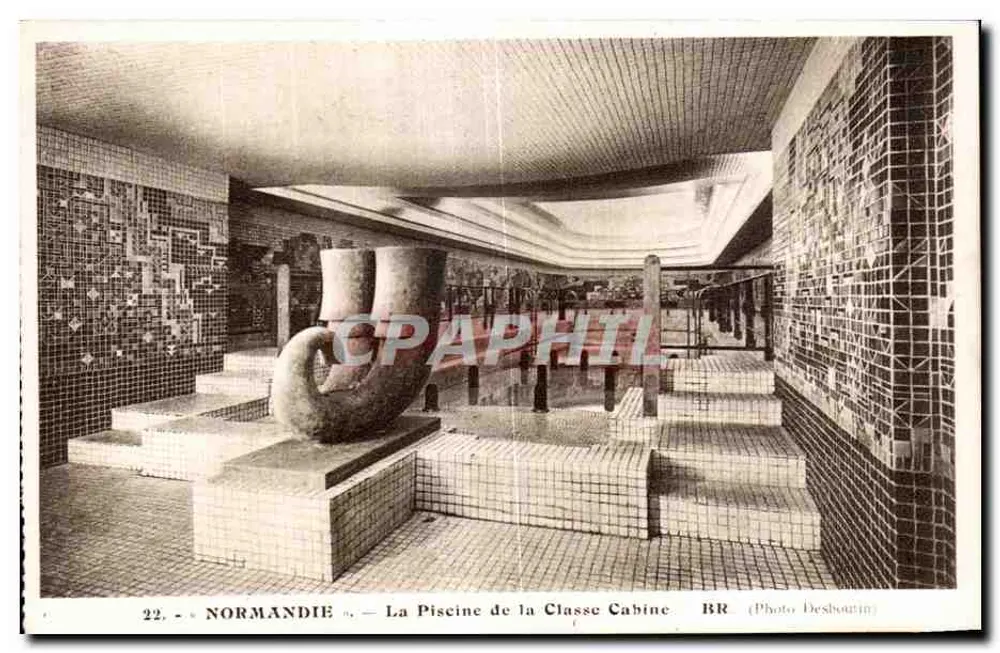 Normandie — Die Cabine-Klasse-Pool — Photo Desboulin - Vorderseite