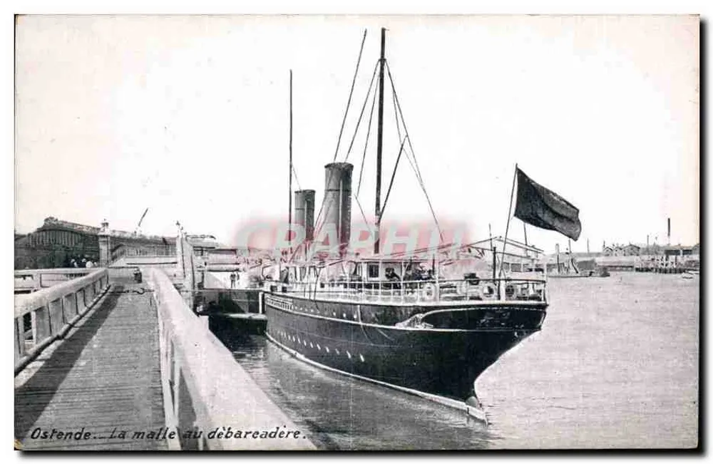 Ostende — Die Dampfer am Pier — Edition V.G., Avenue du Midi, Brüssel - Vorderseite