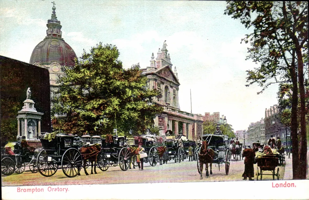 Brompton Oratory — Londres — carta postal colorida - Frente