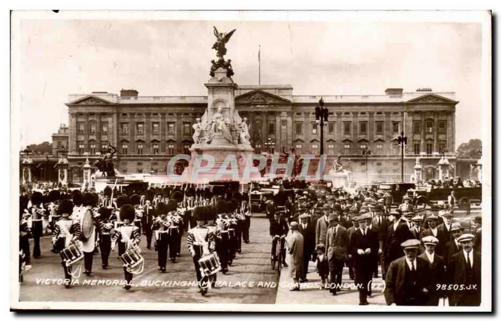 Victoria Memorial, Buckingham Palace und Guards, London — Valentine's Postcard, n° 35-1 - Vorderseite