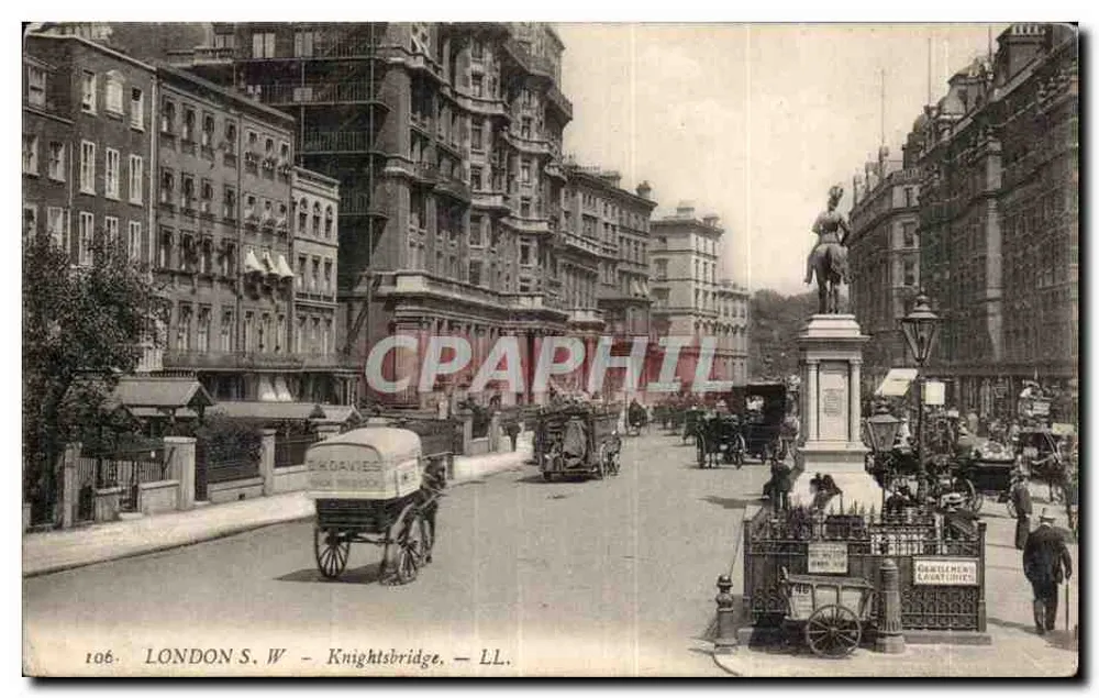 Knightsbridge — estátua equestre — LL. n°106 - Frente