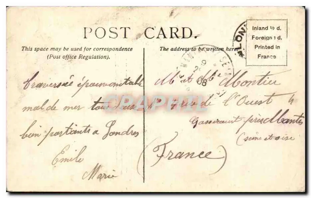 Knightsbridge — estátua equestre — LL. n°106 - Verso
