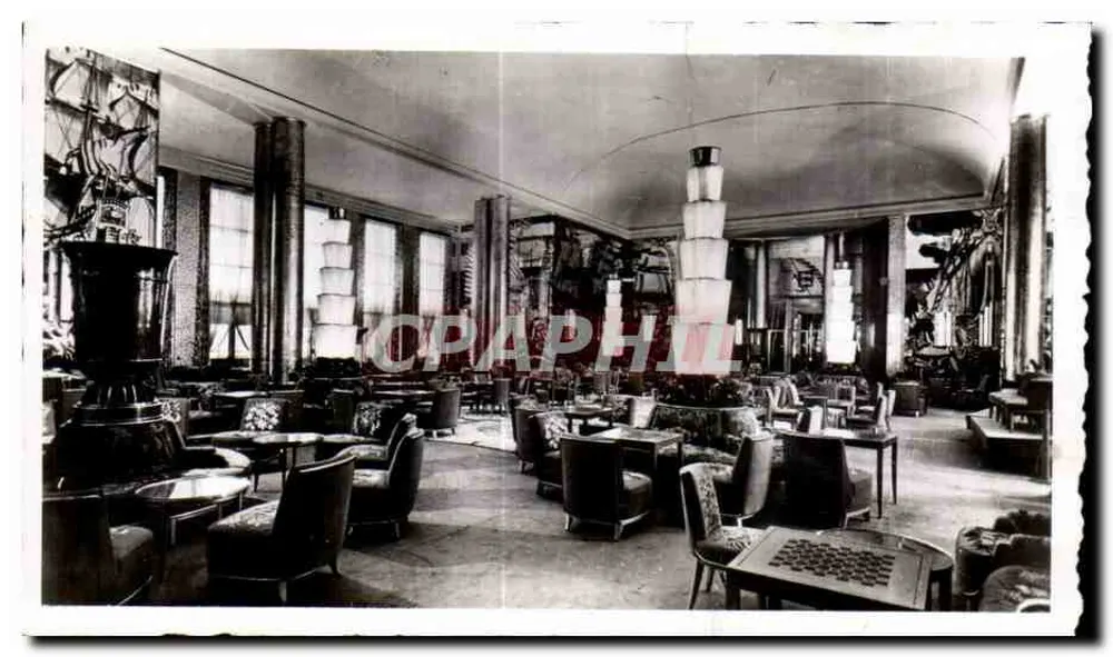 Dampfschiff "Normandie" — Erste Klasse. Der Große Salon — Byron Co. Photo, New-York - Vorderseite