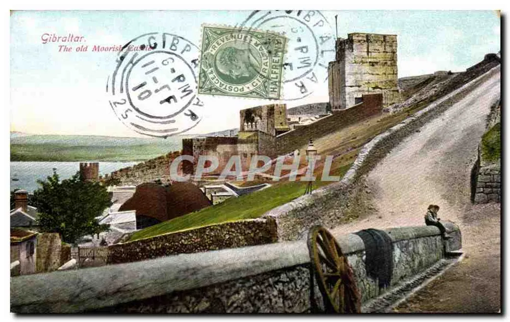 Gibraltar — Zamek maurzański — A. Benzaken, Tanger, Nr 17 - Awers