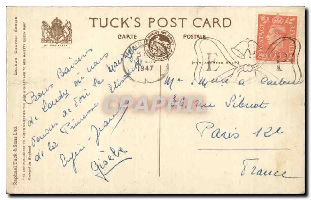 Buckingham Palace von St. James's Park — Tuck's Post Card Series - Rückseite