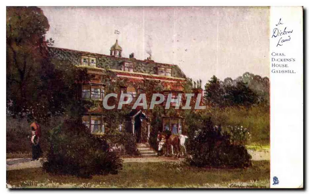 Huis van Charles Dickens — Gadshill — Raphael Tuck & Sons - Voorkant