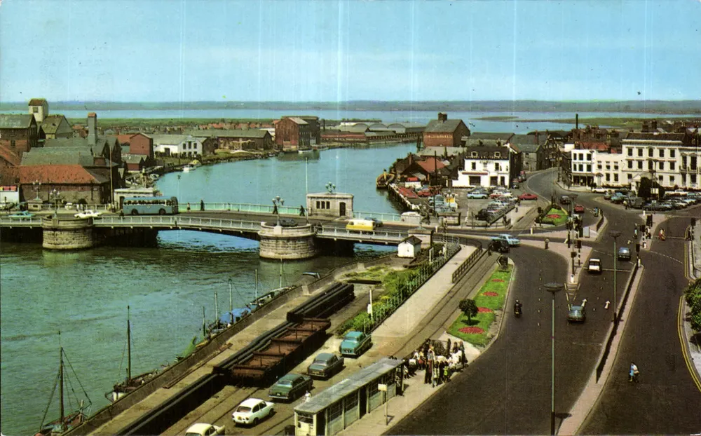 Haven Bridge, Great Yarmouth — vista panorâmica do porto — PT14096 - Frente
