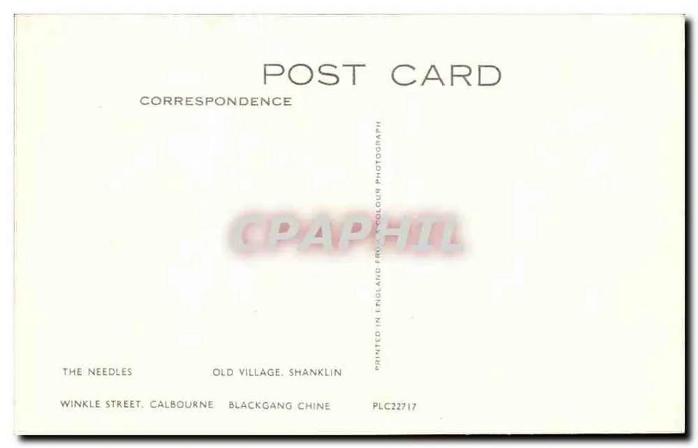 Ilha de Wight — Vista panorâmica — The Needles, Calbourne, Old Village, Shanklin - Verso