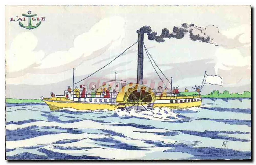 Navio a vapor — O Águia — editor O Águia - Frente