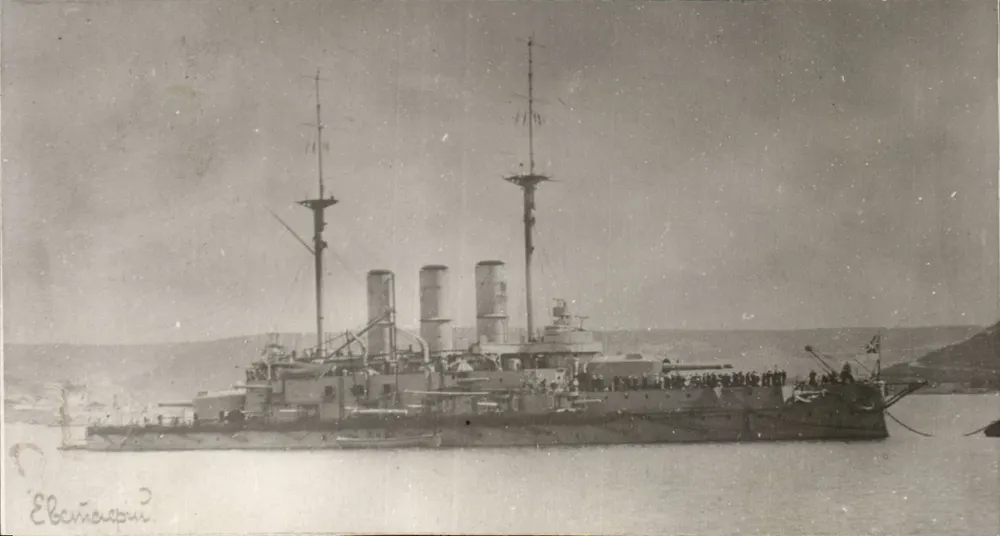 Lev. Evgéniy — Navio de guerra russo — Carta postal antiga - Frente
