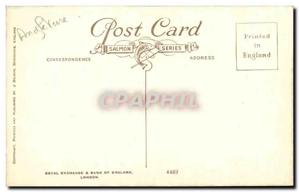 Royal Exchange & Bank of England, London — Salmon-Serie, n° 4469 - Rückseite