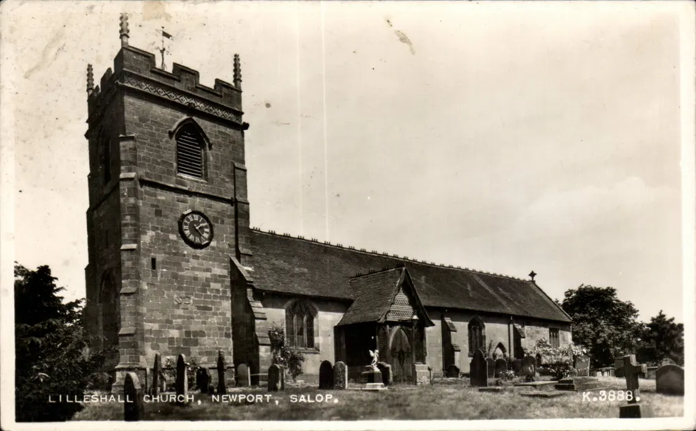Lilleshall Kirche, Newport, Salop — Verlag Valentine & Sons Ltd, Nr. K.3888 - Vorderseite
