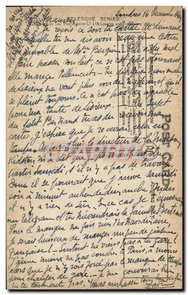 Londres : Cheapside, vista para leste — série B.42489, editada por The Photographic Co. Ltd. - Verso