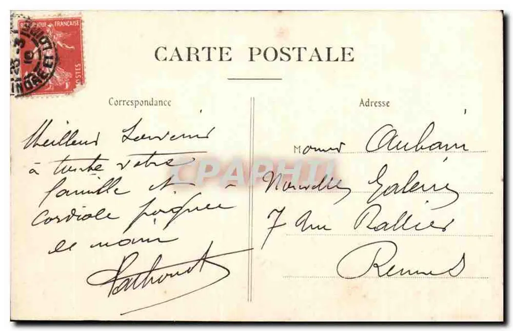 Die Liebenden unter uns — Edition C. Rihéard, Sauvé — C. Leblin 1907 - Rückseite