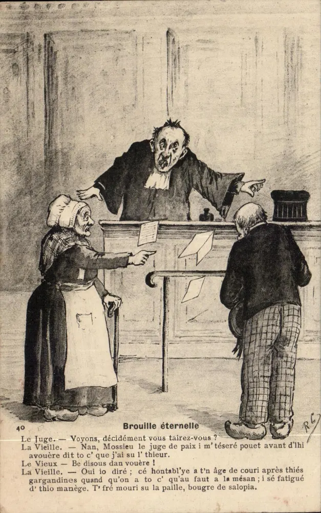 Ewige Verwirrung — Karikatur eines Gerichts — Verlag R.C. n°40 - Vorderseite