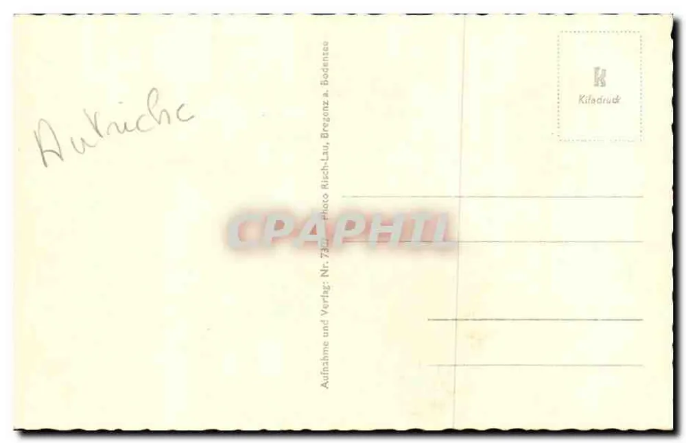 Parthenen, Fermunt-Kraftwerk — widok zbiornika i wsi — wydawca Kiladruck, nr 7322 - Rewers