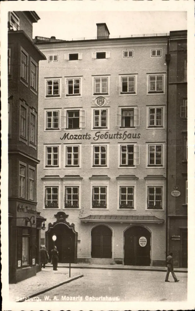 Salzburg, W. A. Mozarts Geburtshaus — Bergverlag Salzische Jurischeck, Nr. 27.412 - Vorderseite