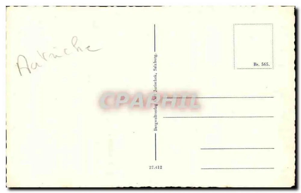 Salzburg, W. A. Mozarts Geburtshaus — Bergverlag Salzische Jurischeck, Nr. 27.412 - Rückseite