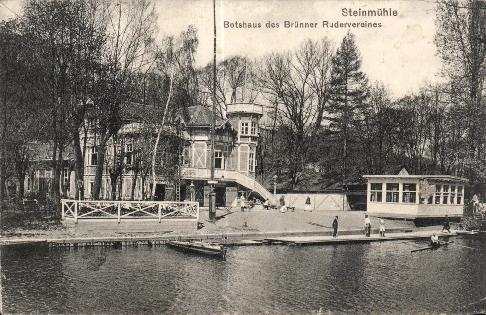 Steinmühle — Botshaus des Brünner Rudervereins — Verleger nicht sichtbar - Vorderseite
