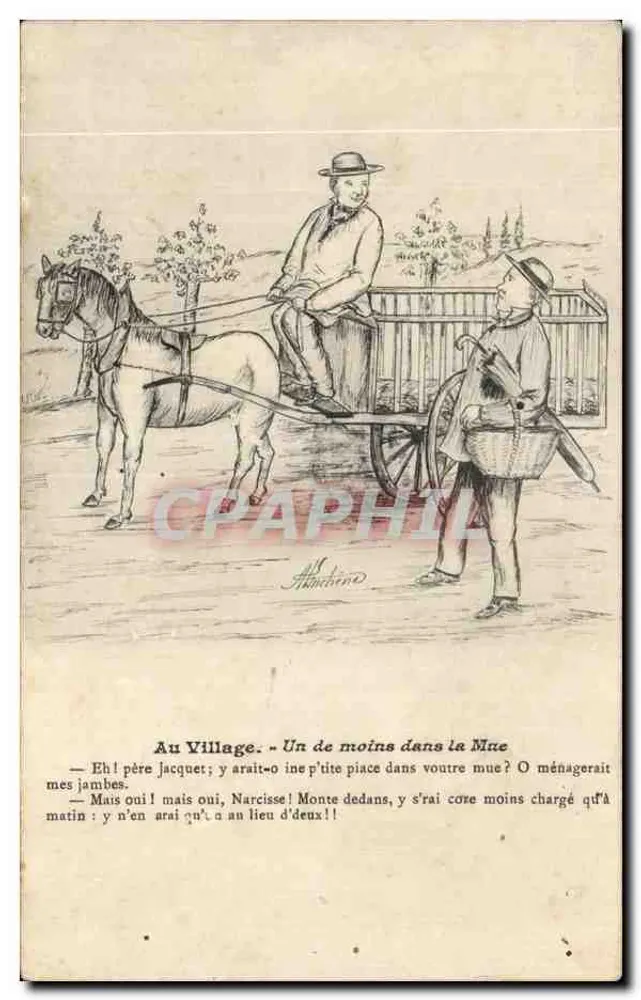 Im Dorf - Ein weniger in der Mue — H. Flanchino - Vorderseite