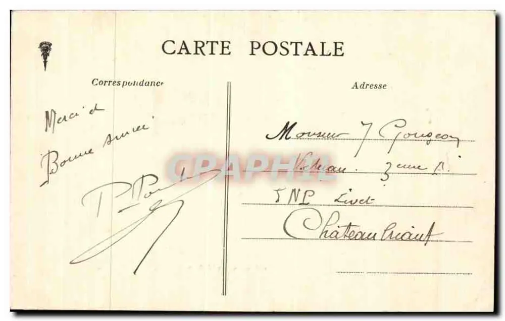 Antike Ansichtskarte — Der Landmann und der Bahnhofsvorsteher — Verlag: Arnaud-Néaûs, Nantes - Rückseite