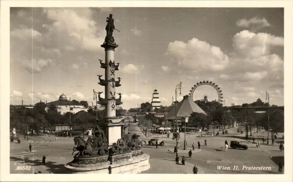 वियना II. प्राटरस्टर्न — स्मारकीय स्तंभ और घोड़ा घोड़ा — ईचिस फोटोग्राफी - आगे