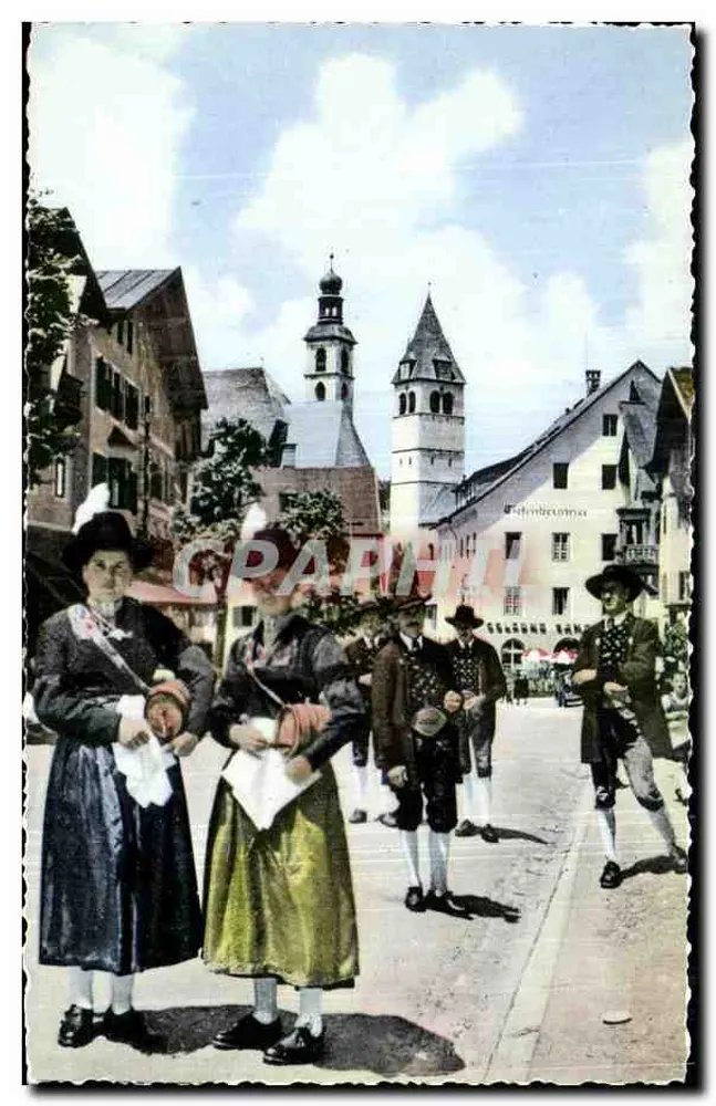 Kitzbühel, Tirol, Traje popular — editor: Minnigk & Co. n° K 18817 - Anverso