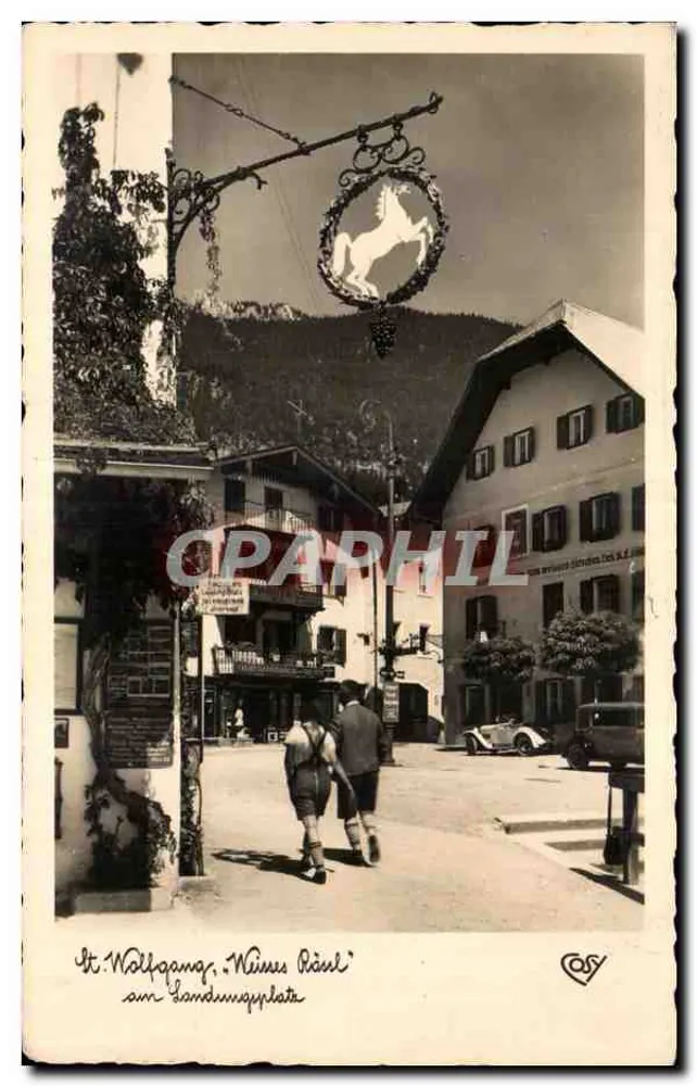 St. Wolfgang, 'Weißes Rössl' — vista da praça — editor COS - Frente