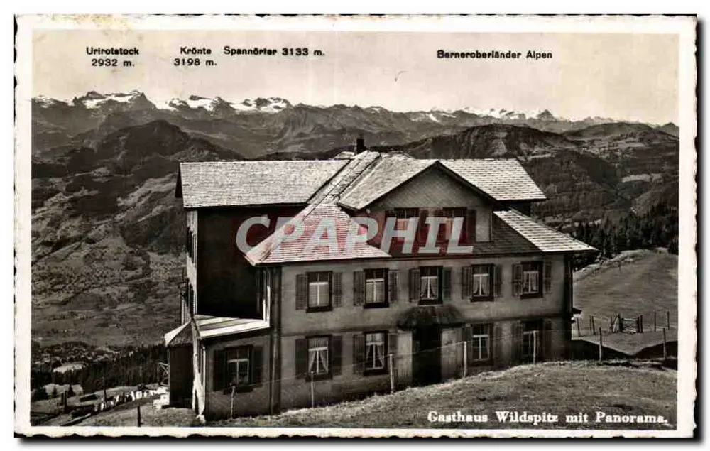 Gasthaus Wildspitz — panorama — J. Gaboroll, Thalwil - Frente