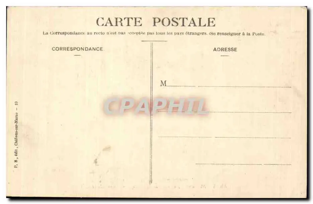 Echtelijke onenigheid — slaapzaalscene — P. B., uitgave Châlons-sur-Marne - 19 - Achterkant
