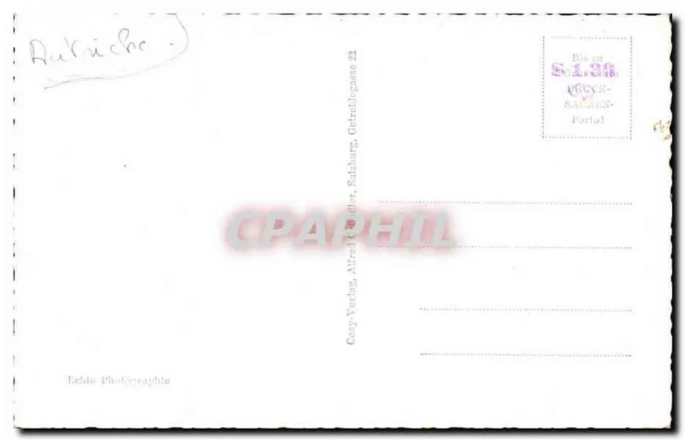 Salzburgo, Mozarteum — editor Cosy-Verlag, n° 318 - Verso