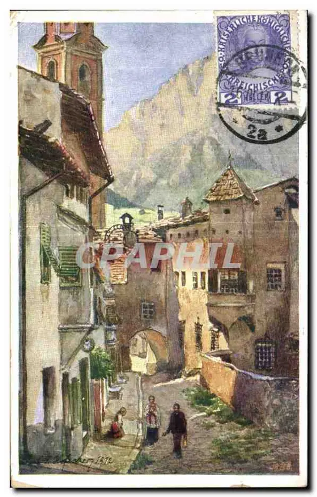 Vila alpina — vista pitoresca — editor Schöner von Raffelsteth, n° 409 - Frente