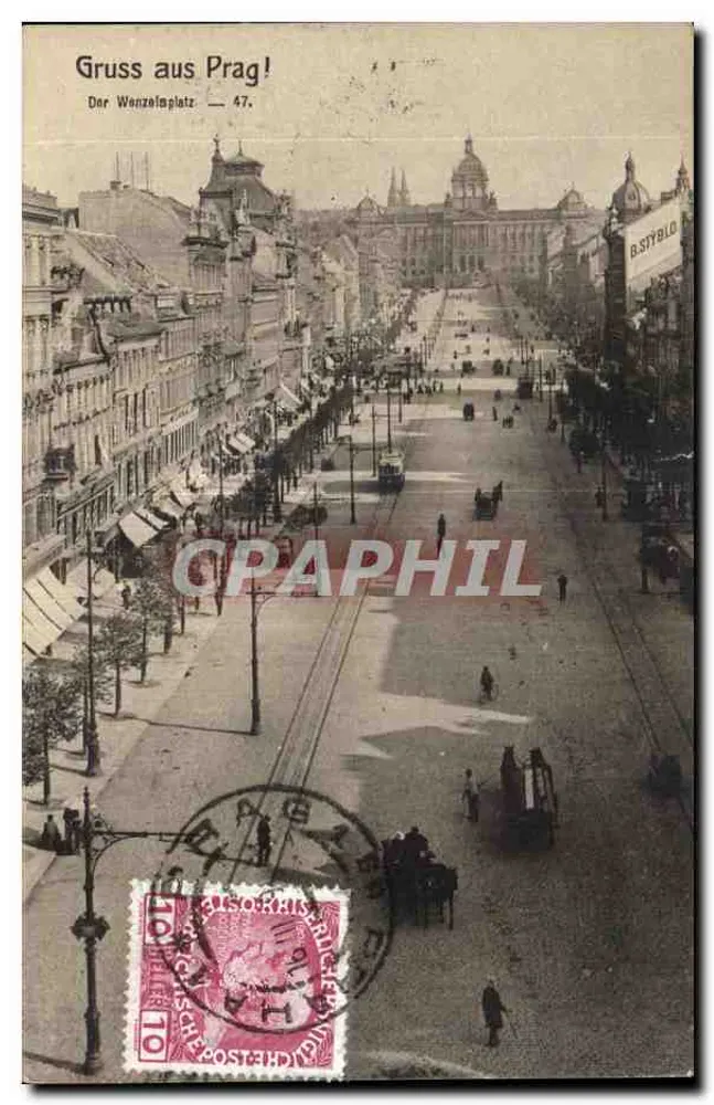 Praga — Wenzelplatz — B.Styblo - Frente