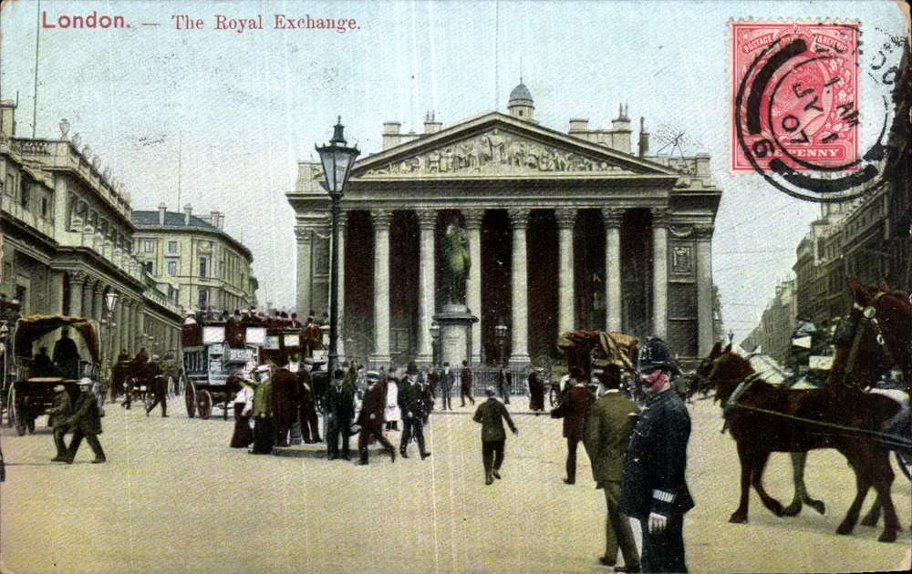 Londres — O Royal Exchange — Série E.F.A. 521 - Frente
