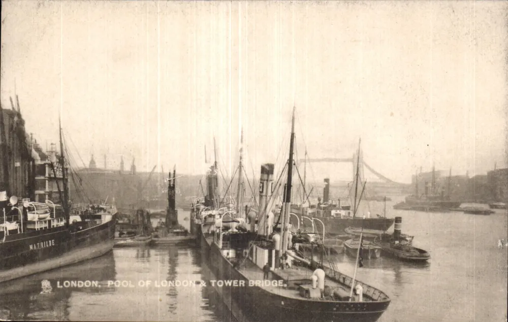 London, Pool of London & Tower Bridge — Tuck's Post Card - Vorderseite