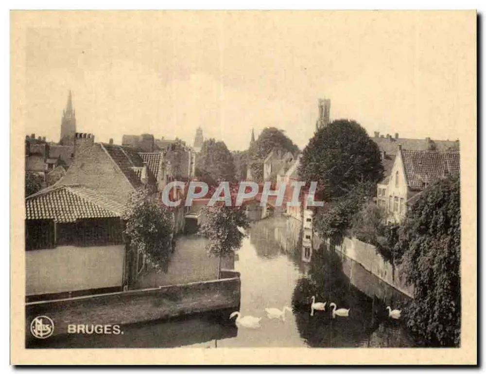 Bruges — Panorama do Quai Vert (gracht) — N. Janssens - Frente