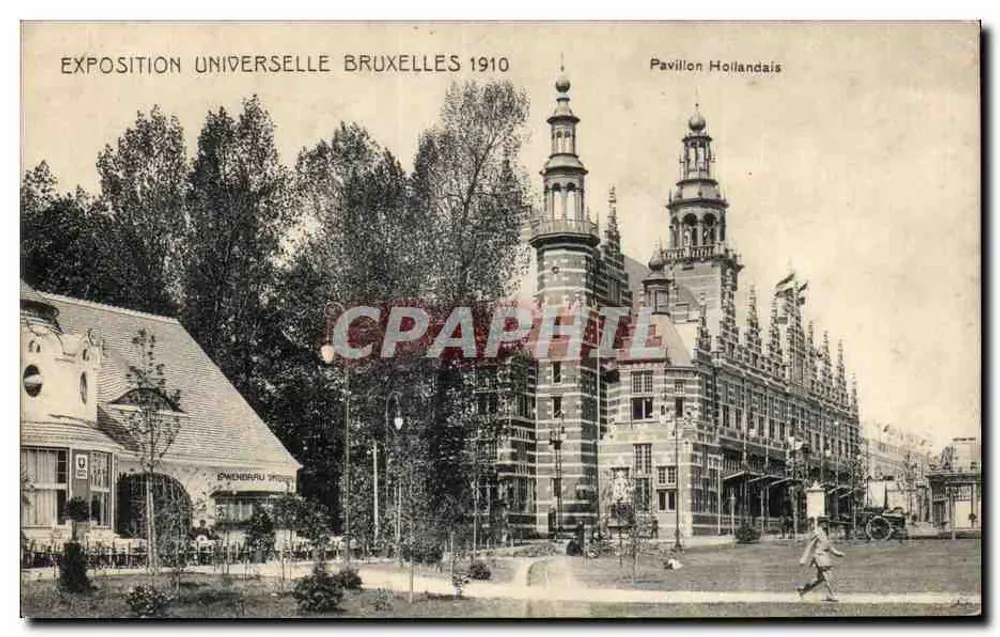 Exposição Universal de Bruxelas 1910 — Pavilhão Holandês — Edit. V. F. Bruxelas - Frente