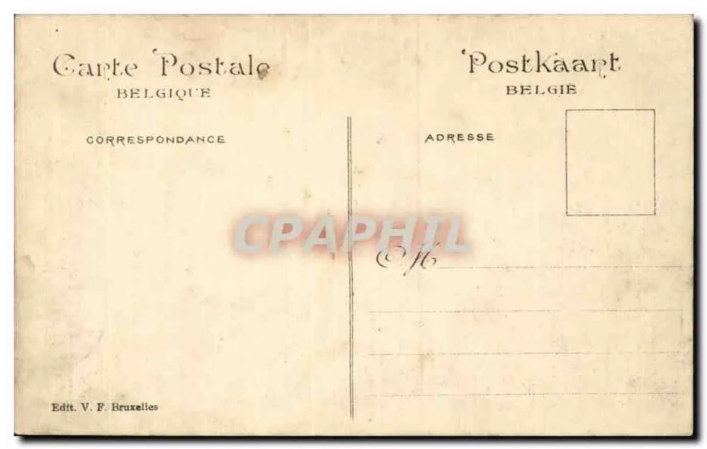 Exposição Universal de Bruxelas 1910 — Pavilhão Holandês — Edit. V. F. Bruxelas - Verso