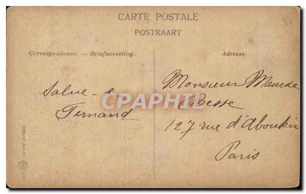 Tournai — Ansicht vom Palast der Gerechtigkeit — Verlag Tournaï, Nr. 2305 - Rückseite