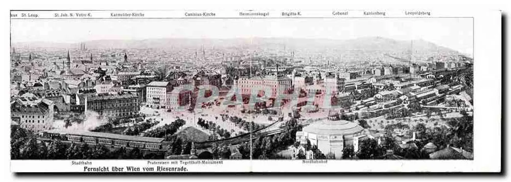 Panoramablick auf Wien vom Riesenrad — Verleger unbekannt, Seriennummer nicht sichtbar - Vorderseite