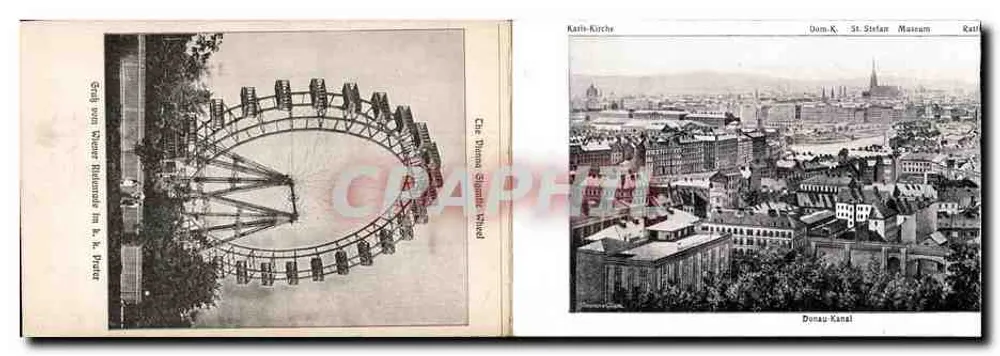 Panoramablick auf Wien vom Riesenrad — Verleger unbekannt, Seriennummer nicht sichtbar - Rückseite