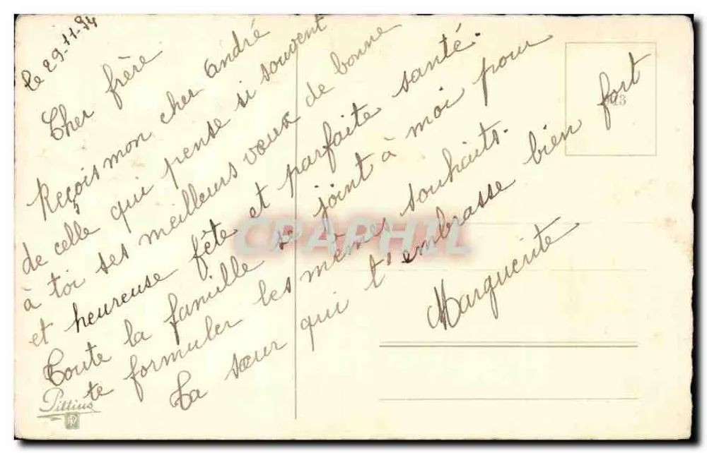 Arranjo de primaveras — Bom dia — editor Pittius, n° 3 - Verso