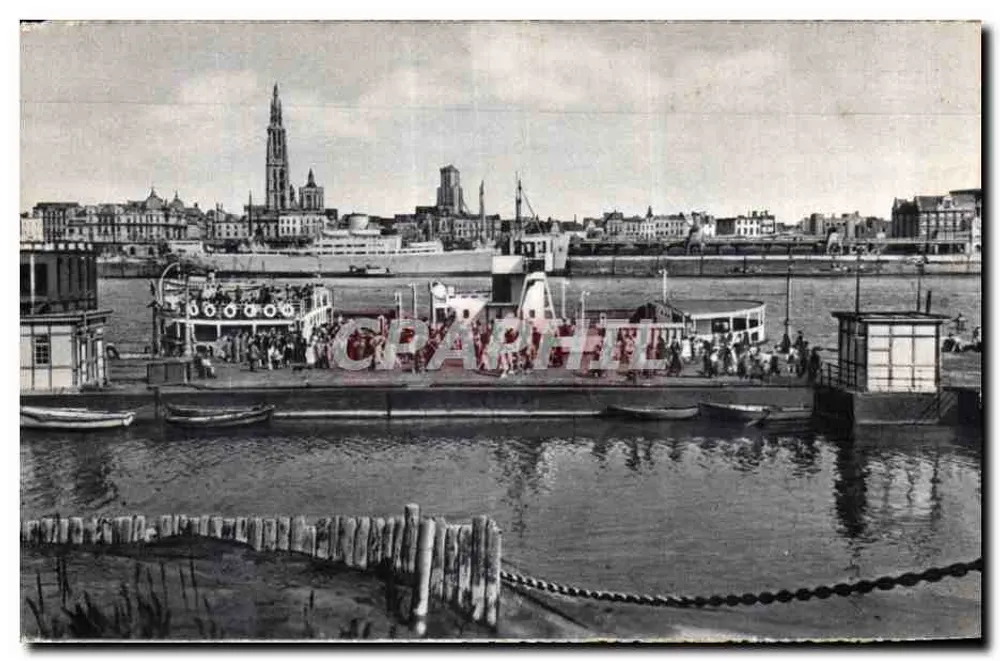 Antwerpen - Linker Ufer, mit Blick auf den Scheldt — Verlag JC, Nr. 23 - Vorderseite