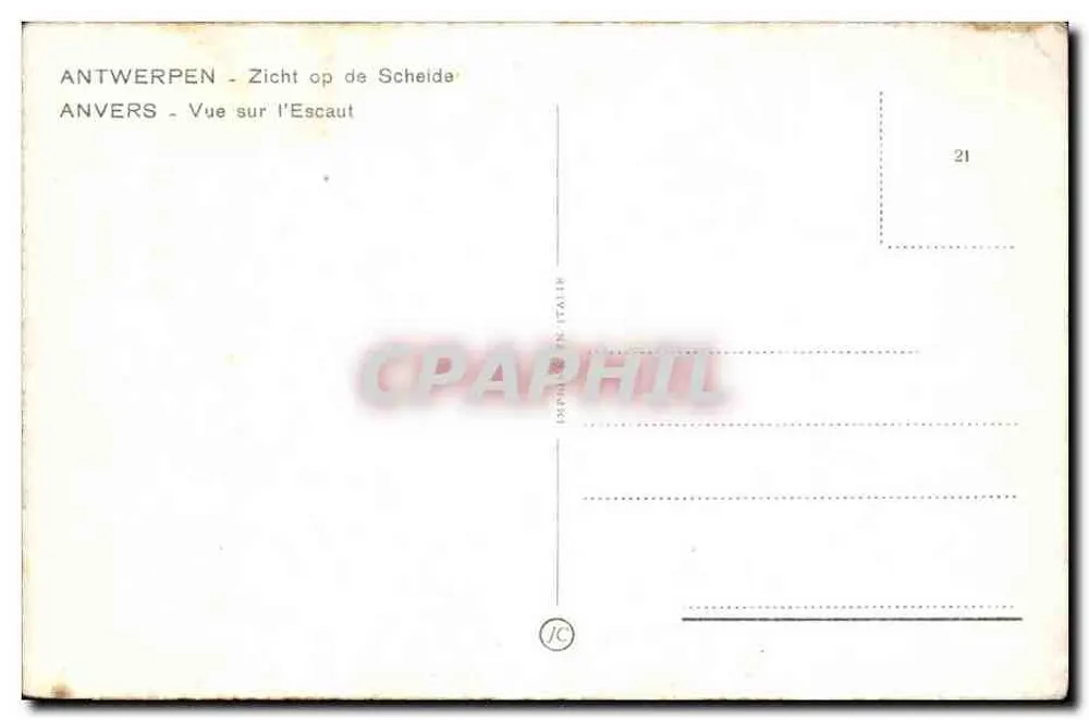Antwerpen - Ansicht des Scheldes — Nr. 21 - Rückseite