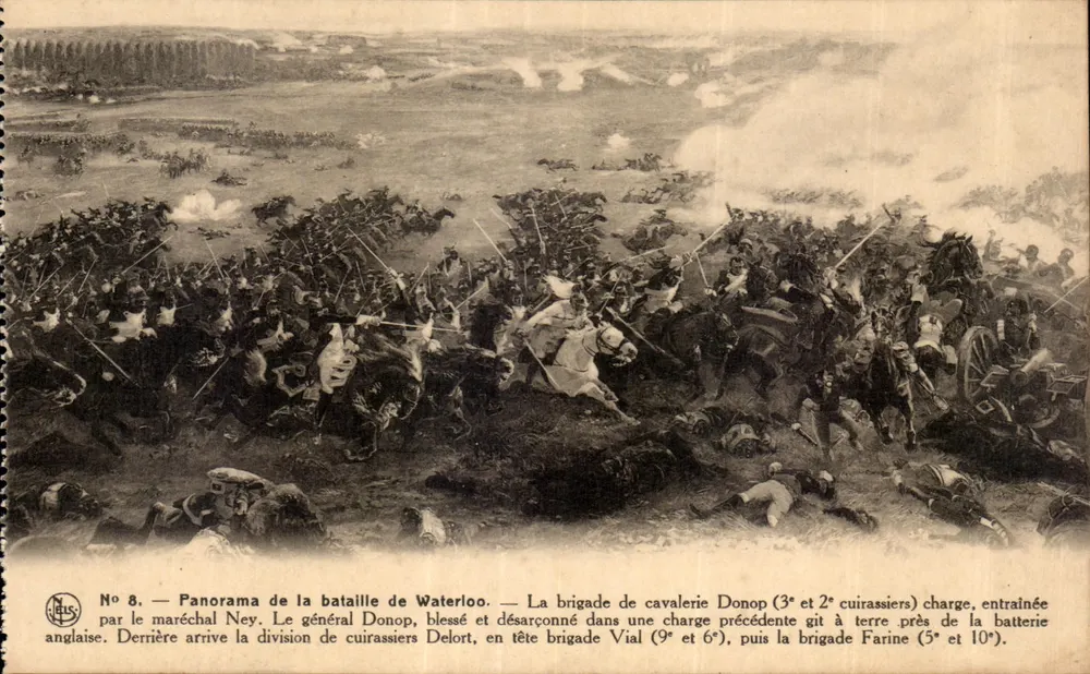 Schlacht bei Waterloo — Panorama der Schlacht bei Waterloo — Neils, n°8 - Vorderseite