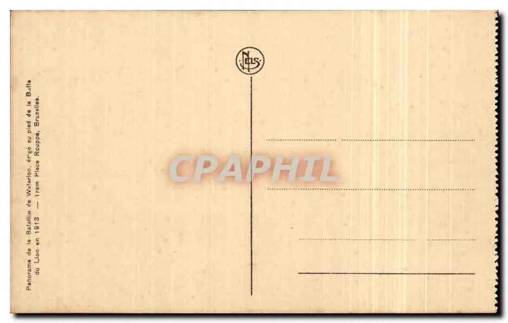 Schlacht bei Waterloo — Panorama der Schlacht bei Waterloo — Nels, Nr. 9 - Rückseite
