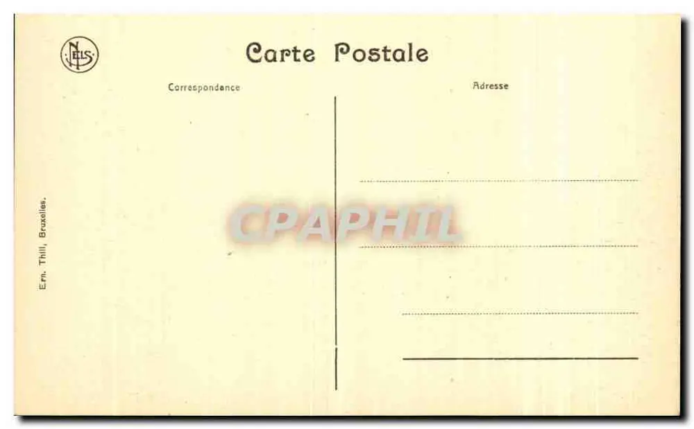 Cliché de Madeira — Dinant, Faubourg de L'Éta — NELS, Bruxelas - Verso